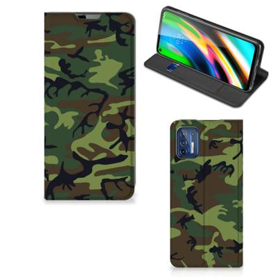 Motorola Moto G9 Plus | Hoesje met Magneet | Army Dark