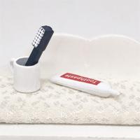 3 set 1:12 Mini Doll House badkamer toilet toiletartikelen model tandpasta tandenborstel beker 3 delige set