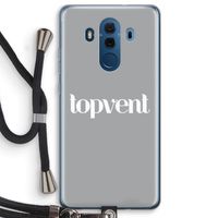 Topvent Grijs Wit: Huawei Mate 10 Pro Transparant Hoesje met koord