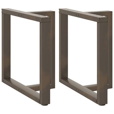 Eettafelpoten 2 st T-vormig 70x35x(72-73) cm staal naturel