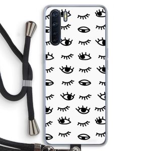 Eye pattern #2: Oppo A91 Transparant Hoesje met koord