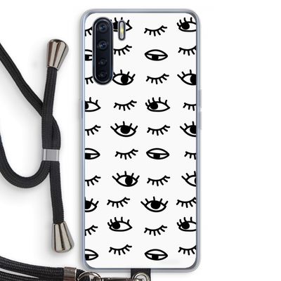 Eye pattern #2: Oppo A91 Transparant Hoesje met koord