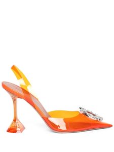 Amina Muaddi escarpins Begum Glass Sling 95 mm - Orange