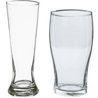 Bierglazen set - pilsglazen fluitje/pint glazen - 8x stuks - glas - Bierglazen - thumbnail