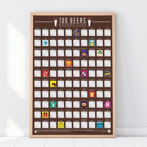 Gift Republic Kraskaart - 100 Bieren