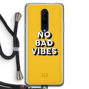 No Bad Vibes: OnePlus 7 Pro Transparant Hoesje met koord