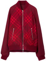 Burberry veste bomber réversible à carreaux - Rouge