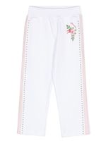 Monnalisa pantalon de jogging à fleurs - Blanc - thumbnail