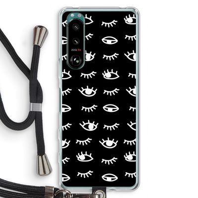 Eye pattern #3: Sony Xperia 5 III Transparant Hoesje met koord