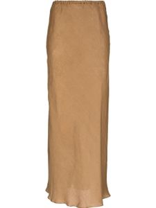 Baserange jupe longue Dydine en lin - Marron