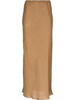 Baserange jupe longue Dydine en lin - Marron
