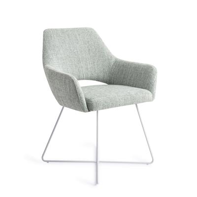 Jesper Home Eetkamerstoel 'Yanai' Cross White, kleur Soft Sage
