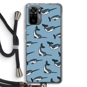 Narwhal: Xiaomi Redmi Note 10 Pro Transparant Hoesje met koord