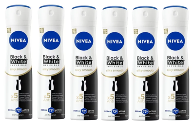 Nivea Black & White Silky Smooth Deodorant Spray Voordeelverpakking