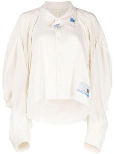 Maison MIHARA YASUHIRO chemise en coton à patch logo - Blanc