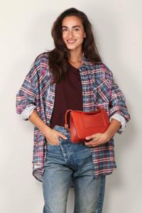 R13 blouse Rood, Blauw, Paars maat XS Katoen R13WR015-R422B