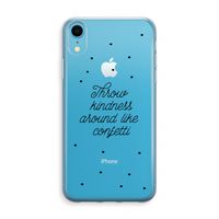 Confetti: iPhone XR Transparant Hoesje