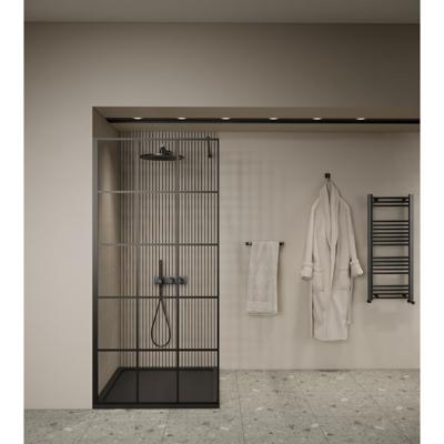 Inloopdouche | BWS | Oganto 2 | 80x200 cm | 8 mm | Zwart Boss & Wessing