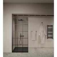 Inloopdouche | BWS | Oganto 2 | 80x200 cm | 8 mm | Zwart Boss & Wessing