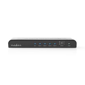 Nedis HDMI-Splitter | 4-Poorts | HDMI Input | 4x HDMI Output | 1 stuks - VSPL3474AT VSPL3474AT