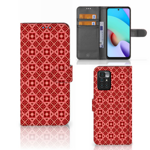 Xiaomi Redmi 10 Telefoon Hoesje Batik Rood