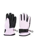MONCLER GRENOBLE KIDS gants à patch logo - Rose