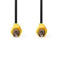 Nedis Composiet Videokabel | RCA Male | RCA Male | Vernikkeld | 480p | 10.0 m | Rond | PVC | Zwart | Label - CVGL24100BK100