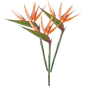 Kunstbloem Strelitzia - 3x - 90 cm - losse tak - kunst zijdebloem - Paradijsvogelplant - decoratie