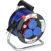 Brennenstuhl 1079850 Kabelhaspel 15.00 m Blauw Randaarde stekker