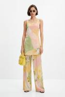 Korte bloemenjurk - MATERIAL FINISHES - L