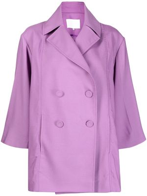 Costarellos blazer cintré à boutonnière croisée - Violet