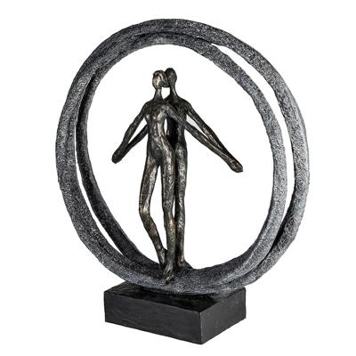 Polysculptuur Paar in ring bronskleurig