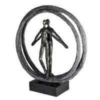 Polysculptuur Paar in ring bronskleurig