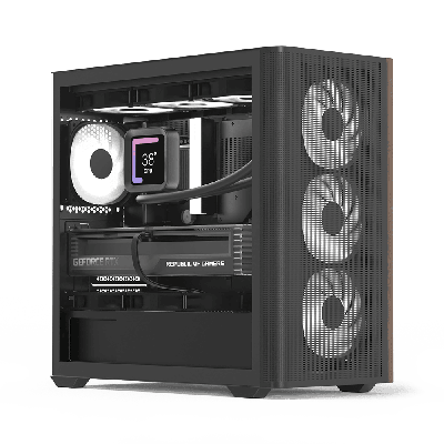 Aerocool D301A V2 zwart/hout
