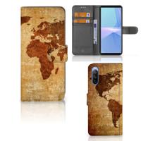 Sony Xperia 10 III | Flip Cover | Wereldkaart