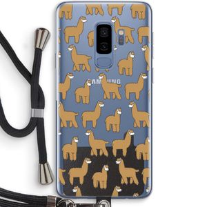 Alpacas: Samsung Galaxy S9 Plus Transparant Hoesje met koord