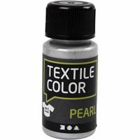 Creativ Company Textile color dekkende textielverf - zilver parelmoer, 50ml