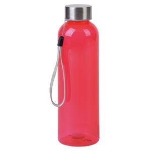 Waterfles / drinkfles / sport bidon Olympic - rood - kunststof - 500 ml - rvs schroefdop