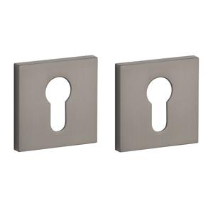 Stile cilinderrozetten 53x53x7mm Titanium