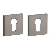 Stile cilinderrozetten 53x53x7mm Titanium