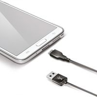 Celly Charge&Sync USB Kabel Micro USB 3.0 High Speed 1m - Zwart - thumbnail