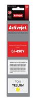 Activejet AC-G490Y inkt (vervanging voor Canon GI-490Y; Supreme; 70 ml; geel)