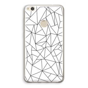 Geometrische lijnen zwart: Huawei Ascend P8 Lite (2017) Transparant Hoesje