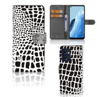 OPPO Find X5 Lite | Reno 7 5G | Telefoonhoesje | Met pasjeshouder | Slangenprint