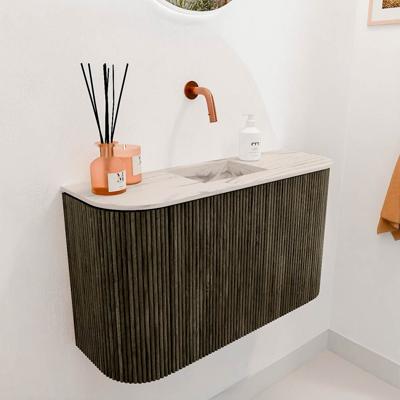 Toiletmeubel Mondiaz Joya Dlux | 73.2 cm | Meubelkleur Shadow | Faye wastafel Nata Wasbak Midden | Zonder kraangat(en)