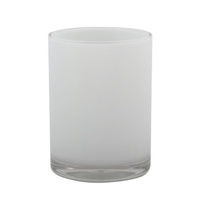 Badkamer drinkbeker/tandenborstelhouder Aveiro - PS kunststof - wit - 7 x 9 cm
