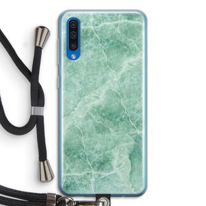 Groen marmer: Samsung Galaxy A50 Transparant Hoesje met koord