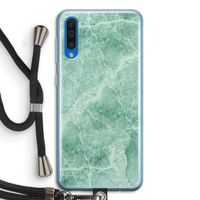 Groen marmer: Samsung Galaxy A50 Transparant Hoesje met koord