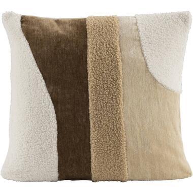 Sierkussen Brent - beige/bruin - 45x45 cm - Leen Bakker