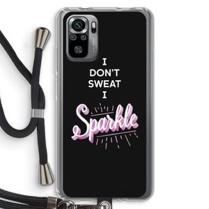 Sparkle quote: Xiaomi Redmi Note 10S Transparant Hoesje met koord